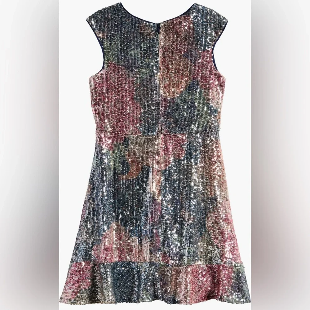 Pippa & Julie Kid’s Cosmic Floral Sequin Dress Size 16 Youth